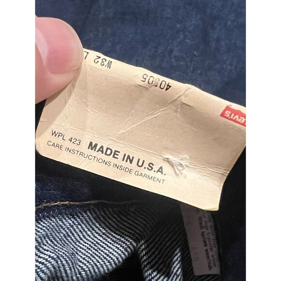 Vintage Levis Jeans Men 32x32 Fits 30W 505 Orange Tab Denim USA Made NOS 80s - Picture 7 of 12